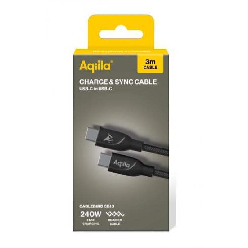 Aqiila Aqiila Braided Usb-C-Usb-C 2 240w 3m 406013 Corner Sport 2