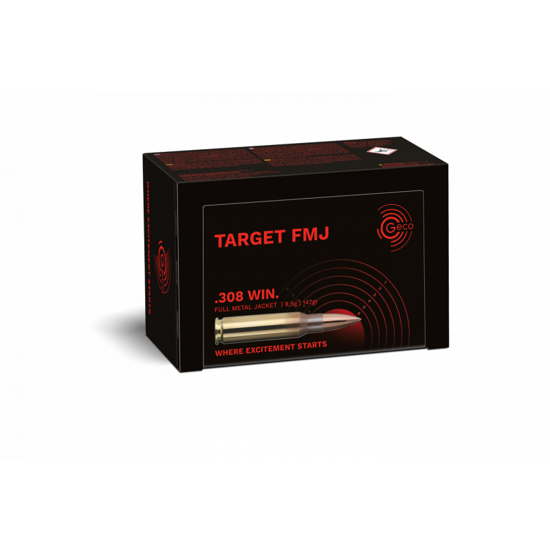GECO Target FMJ 308 WIN 9,5 g - 147 gr Corner Sport 1