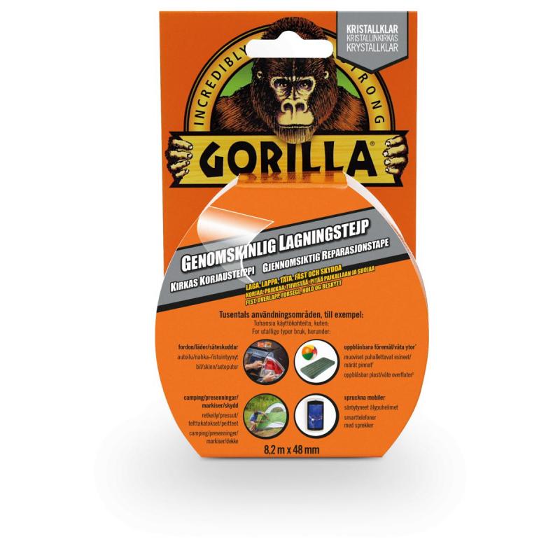 Gorilla Gorilla Tape Clear Repair 8.2M 24620-3047701 Corner Sport 1