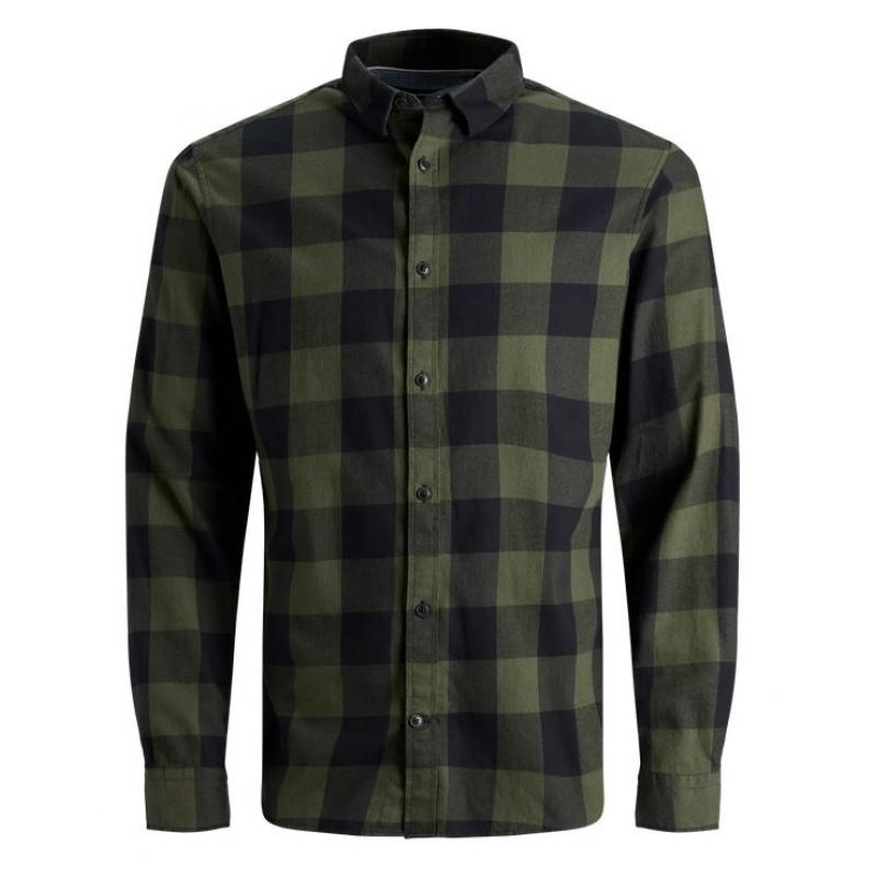 Jack & Jones JACK & JONES JJEGINGHAM TWILL SHIRT L-S 12181602 Corner Sport 1