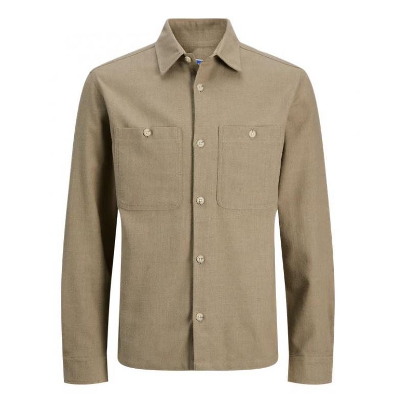 Jack & Jones JACK & JONES JPRBLURAYLE LINEN BL. SOLID LS SHIRT SN 12291955 Corner Sport 1
