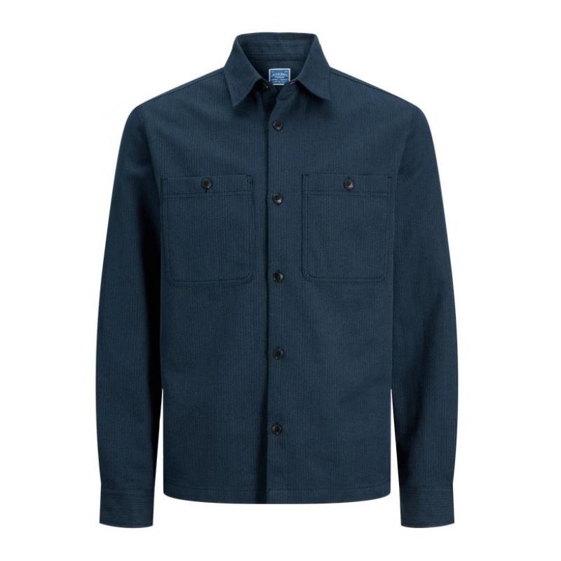 Jack & Jones JACK & JONES JPRBLURAYLE LINEN BL. SOLID LS SHIRT SN 12291955 Corner Sport 1