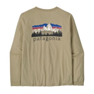 Patagonia Patagonia M L/S Fitz Roy Foothills T-Shirt Herre Beige genser