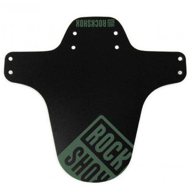 Rockshox ROCKSHOX Mudguard MTB Fender Front Black with Forest Green Print Corner Sport 1