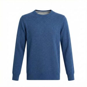 Vannucci Vannucci Men's Round Neck Sweater YTT07467 blå Herre genser