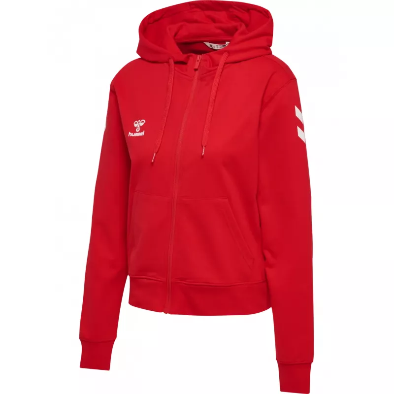 Hummel Hummel Hmlgo 2.0 Chevron Zip Hoodie rød dame - Bilde 3